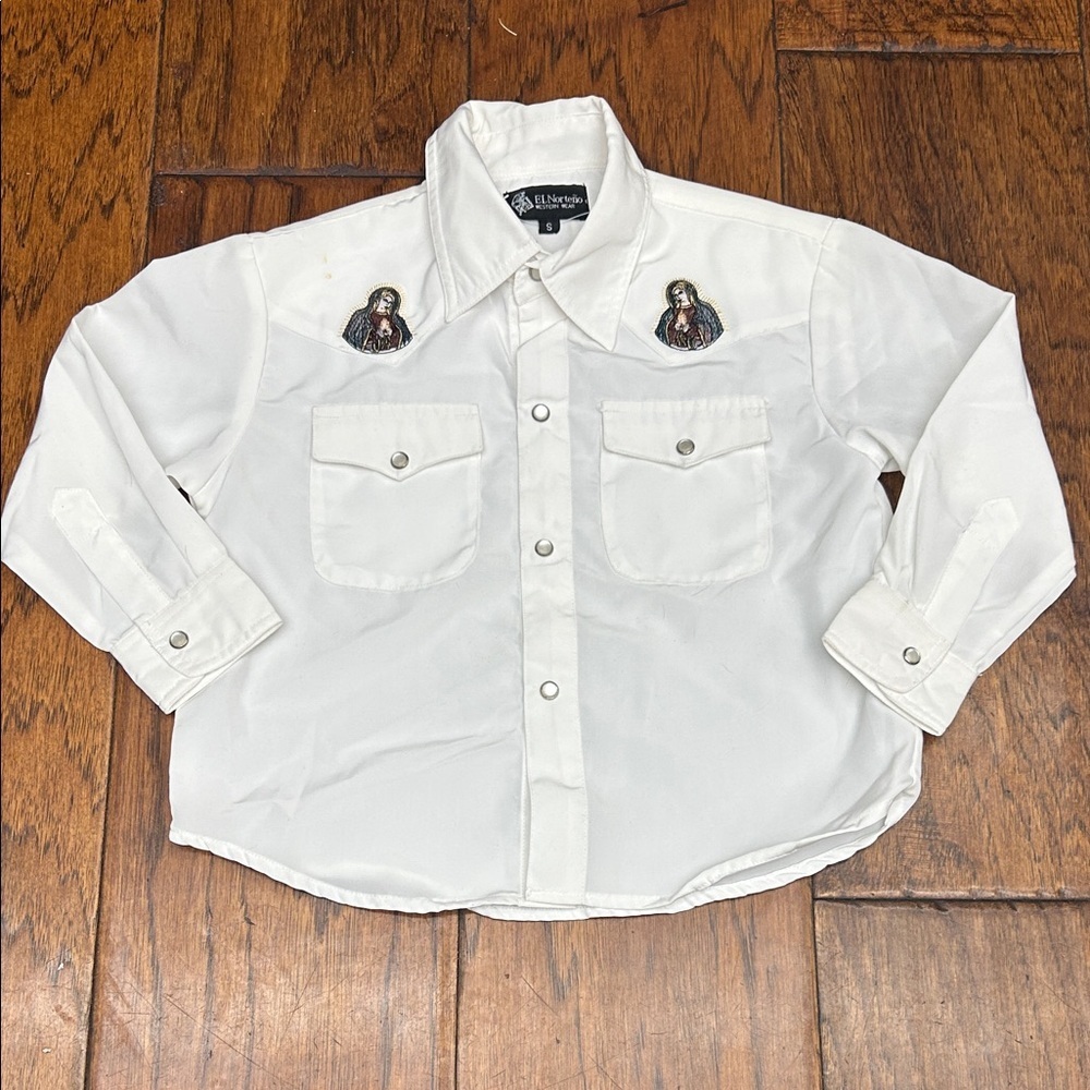 El Norteño Western Wear Mother Mary Button up shirt